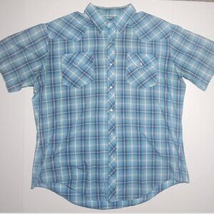 Rock Canyon Mens Short Sleeve Pearl Button Up Shirt Western Cowboy Size XL